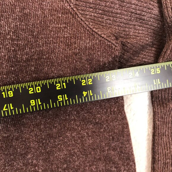 Izod Mens Jacket Size XL Full-Zip Knit Ribbed Mock Neck Casual Cozy Brown - Picture 4 of 10